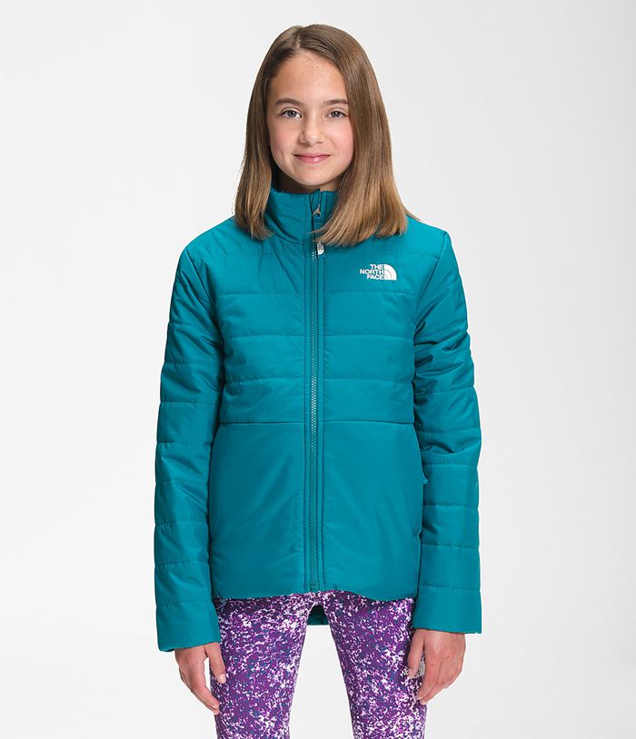 The North Face Reversible Mossbud Swirl Girls Jacket Blue 437085-FYJ
